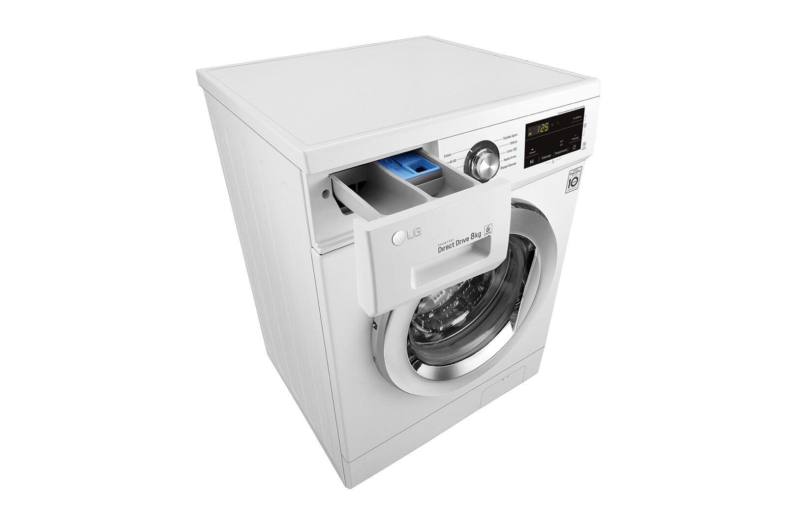 LG Lave-linge 8kg - 58L I Moteur Direct Drive™ garanti 10 ans | Smart Diagnosis, LG F84M22WH