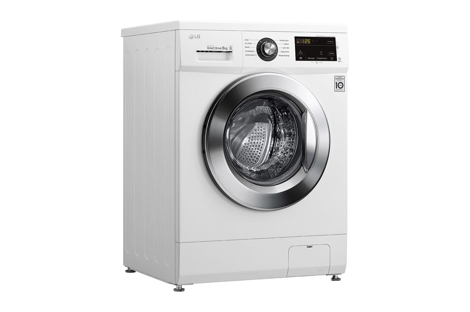 LG Lave-linge 8kg - 58L I Moteur Direct Drive™ garanti 10 ans | Smart Diagnosis, LG F84M22WH