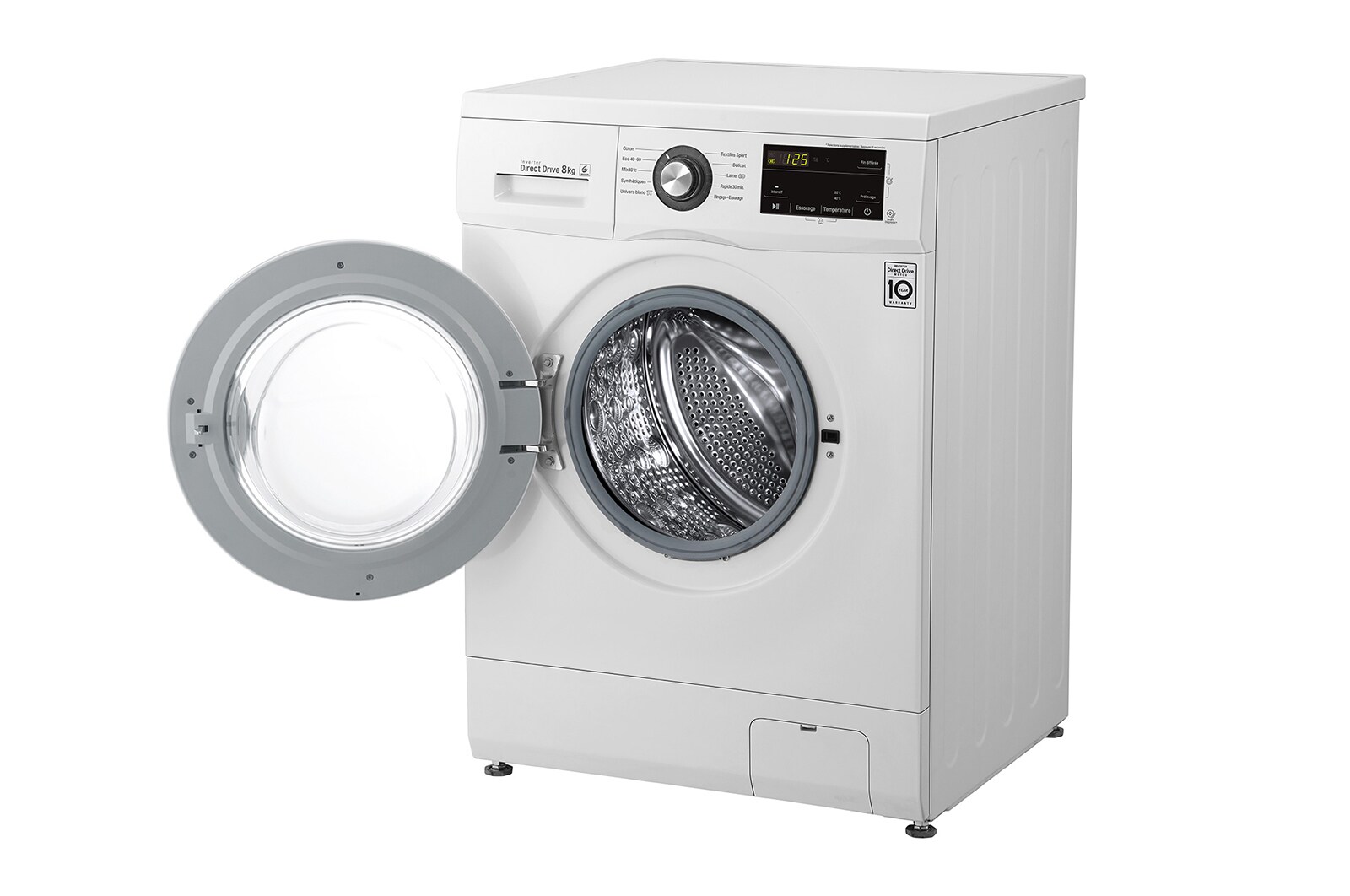 LG Lave-linge 8kg - 58L I Moteur Direct Drive™ garanti 10 ans | Smart Diagnosis, LG F84M22WH