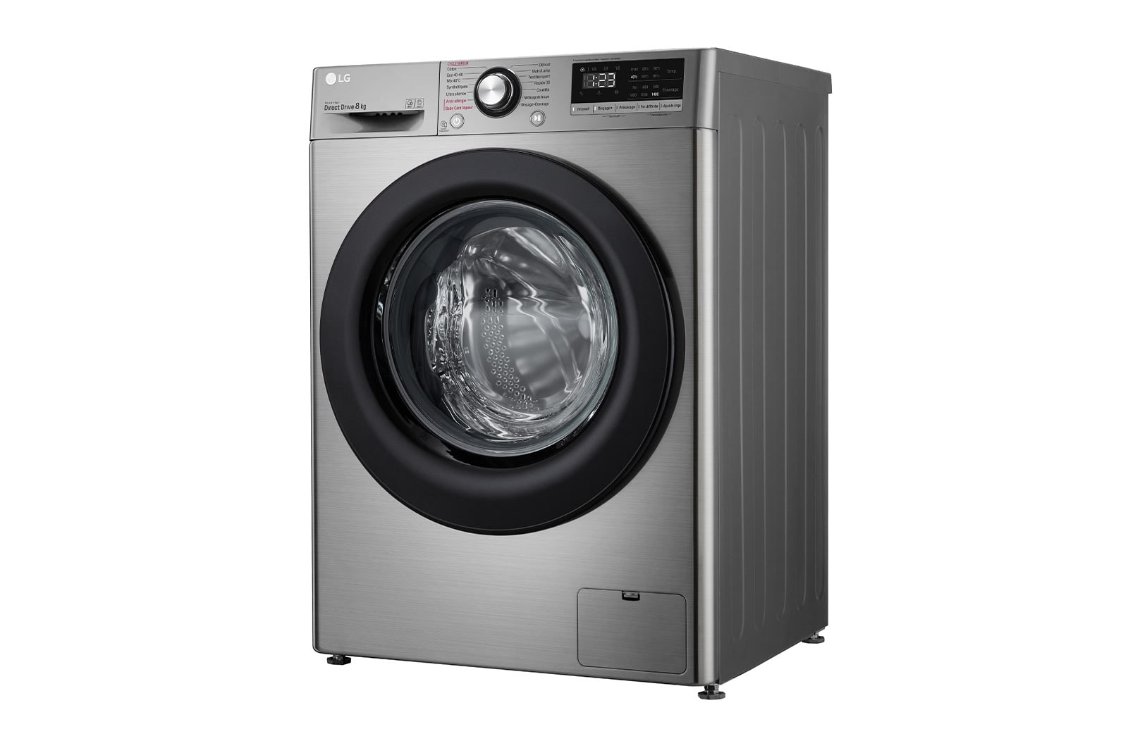 LG Lave-linge 8kg - 59L | AI Direct Drive™ | Steam™ I Moteur Direct Drive™ garanti 10 ans | D, LG F84N15STS