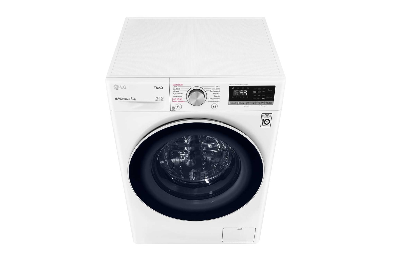 LG Lave-linge 8KG | 6 Motion Direct Drive™ | Moteur Direct Drive™ garanti 10 ans | AIDD™ | Steam™ | 52/74 dB | D, LG F84N40WHS