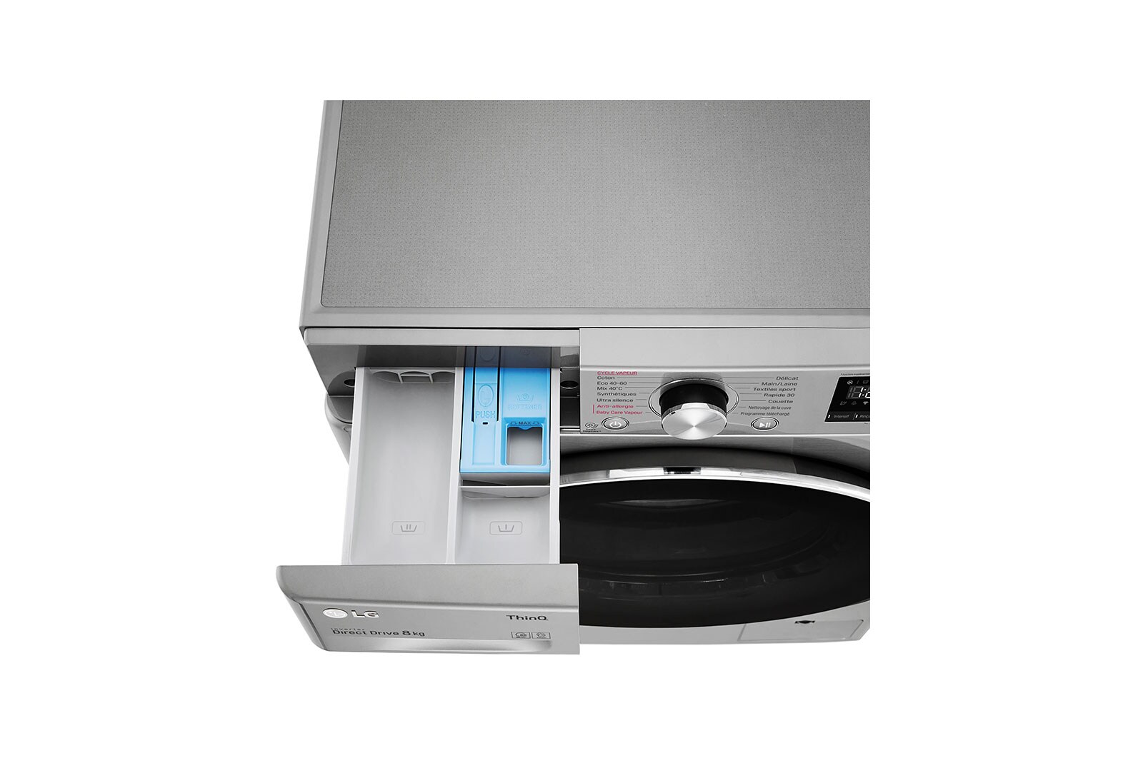 LG Lave-linge 8KG | 6 Motion Direct Drive™ | Moteur Direct Drive™ garanti 10 ans | AIDD™ | Steam™ | 52/74 dB | D, LG F84N42IXS