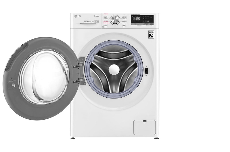 LG Lave-linge 8KG | 6 Motion Direct Drive™ | Moteur Direct Drive™ garanti 10 ans |  AIDD™ | Steam™ | 52/74 dB, LG F84N50WHSB