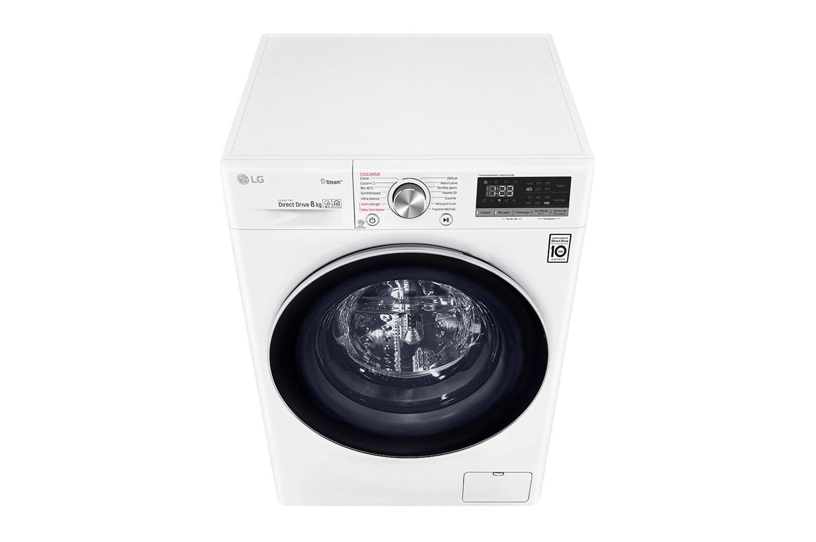 LG Lave-linge 8KG | 6 Motion Direct Drive™ | Moteur Direct Drive™ garanti 10 ans |  AIDD™ | Steam™ | 52/74 dB, LG F84N50WHSB