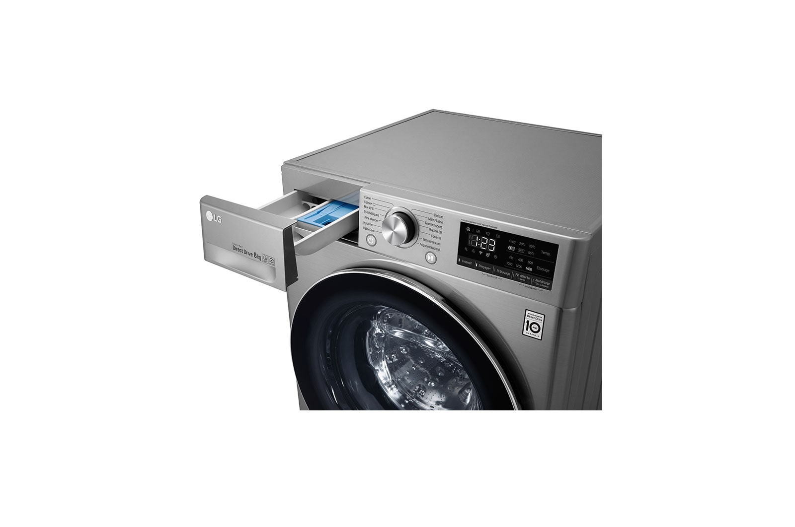 LG Lave-linge 8 KG | 6 Motion Direct Drive™ | AIDD™ | Moteur Direct Drive™ garanti 10 ans, LG F84N52T