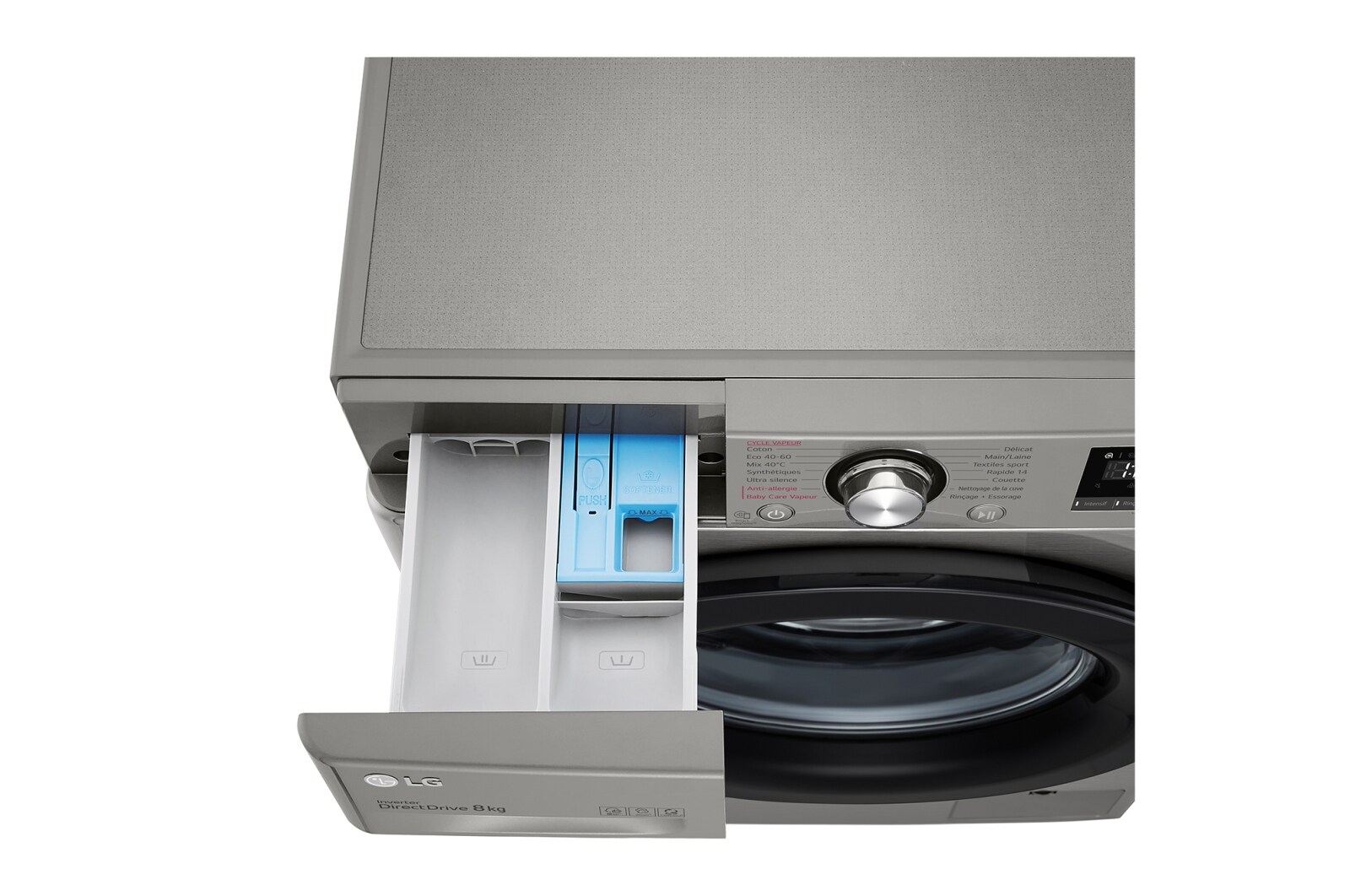 LG Lave-linge 8kg - 68L | AI Direct Drive™ | Steam™ I Moteur Direct Drive™ garanti 10 ans, LG F84V15STS