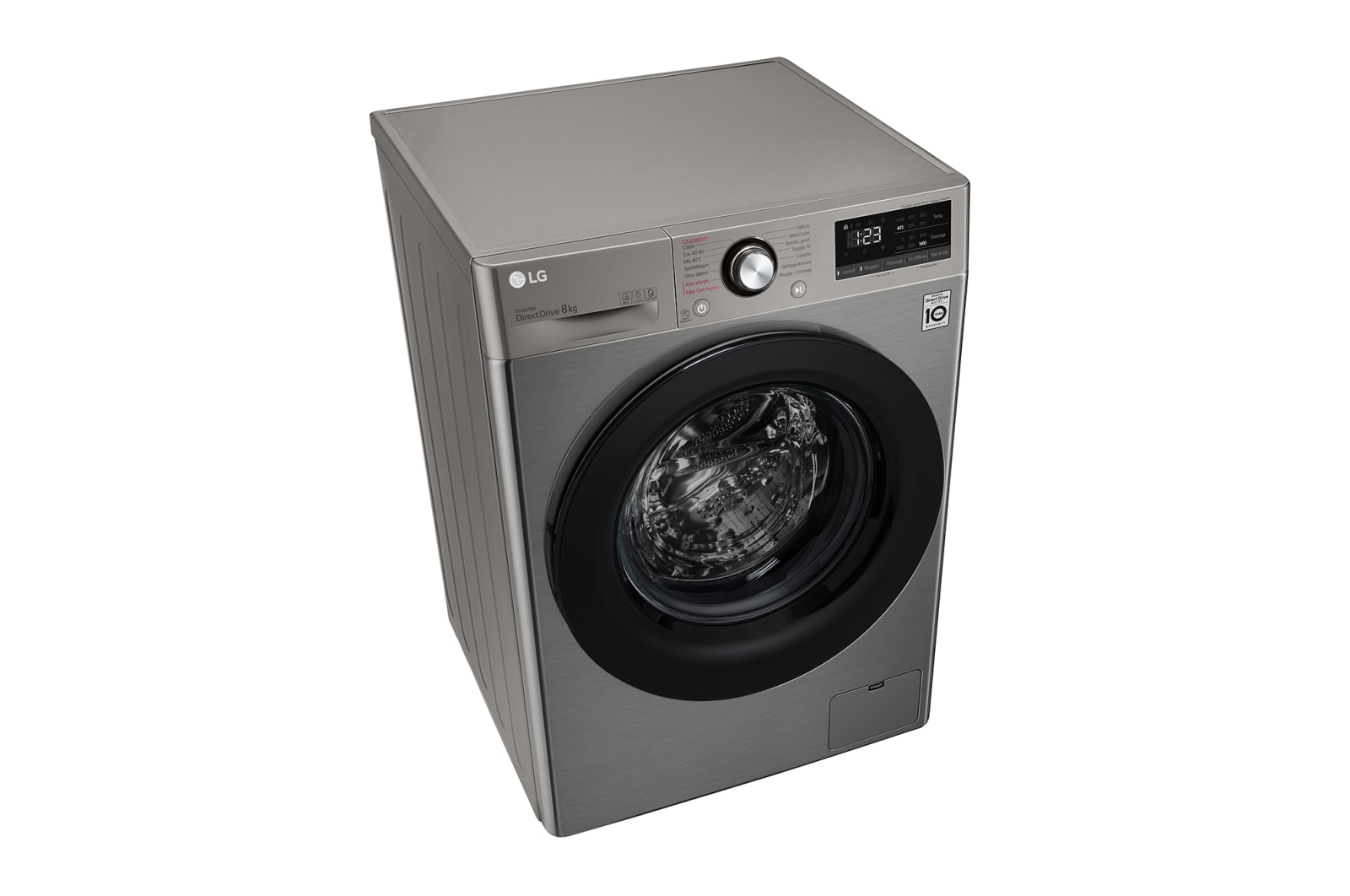 LG Lave-linge 8kg - 68L | AI Direct Drive™ | Steam™ I Moteur Direct Drive™ garanti 10 ans, LG F84V15STS