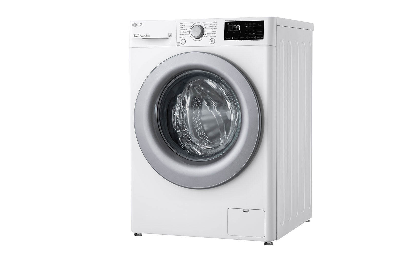 LG Lave-linge 8 kg - 68L | AI Direct Drive™ | Moteur Direct Drive™ garanti 10 ans, LG F84V34WH