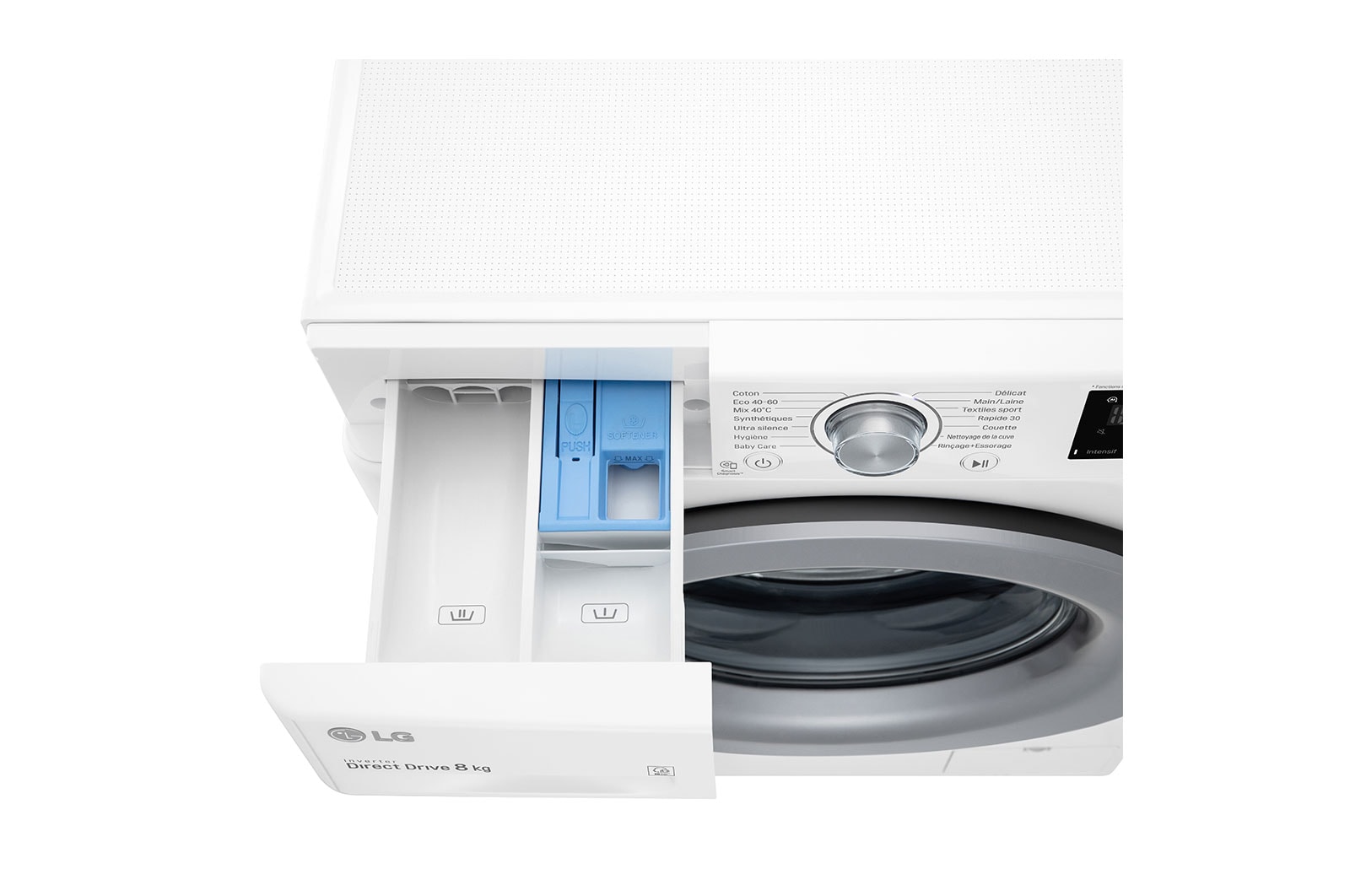 LG Lave-linge 8 kg - 68L | AI Direct Drive™ | Moteur Direct Drive™ garanti 10 ans, LG F84V34WH