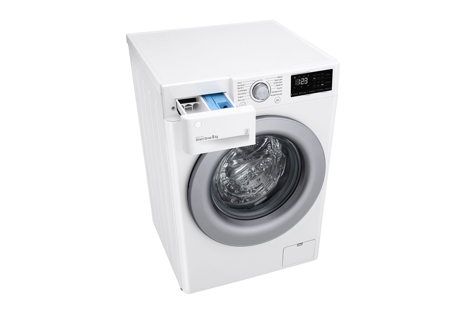LG Lave-linge 8 kg - 68L | AI Direct Drive™ | Moteur Direct Drive™ garanti 10 ans, LG F84V34WH