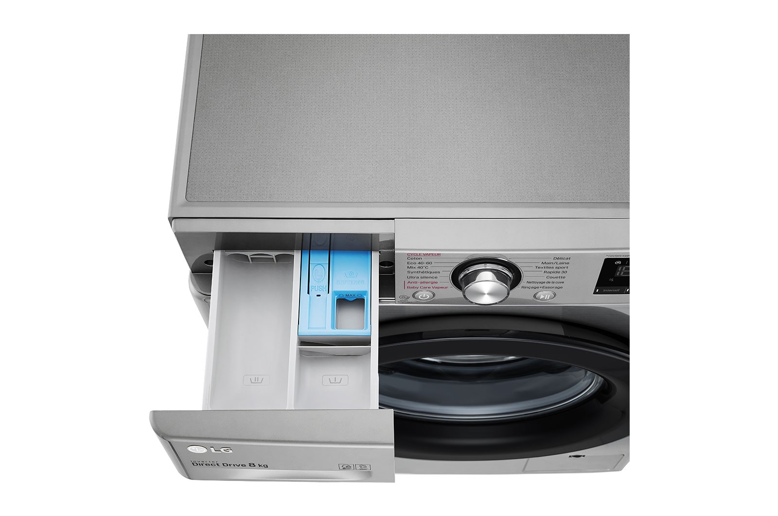LG Lave-linge 8 kg - 68L | AI Direct Drive™ | Moteur Direct Drive™ garanti 10 ans, LG F84V35IXS