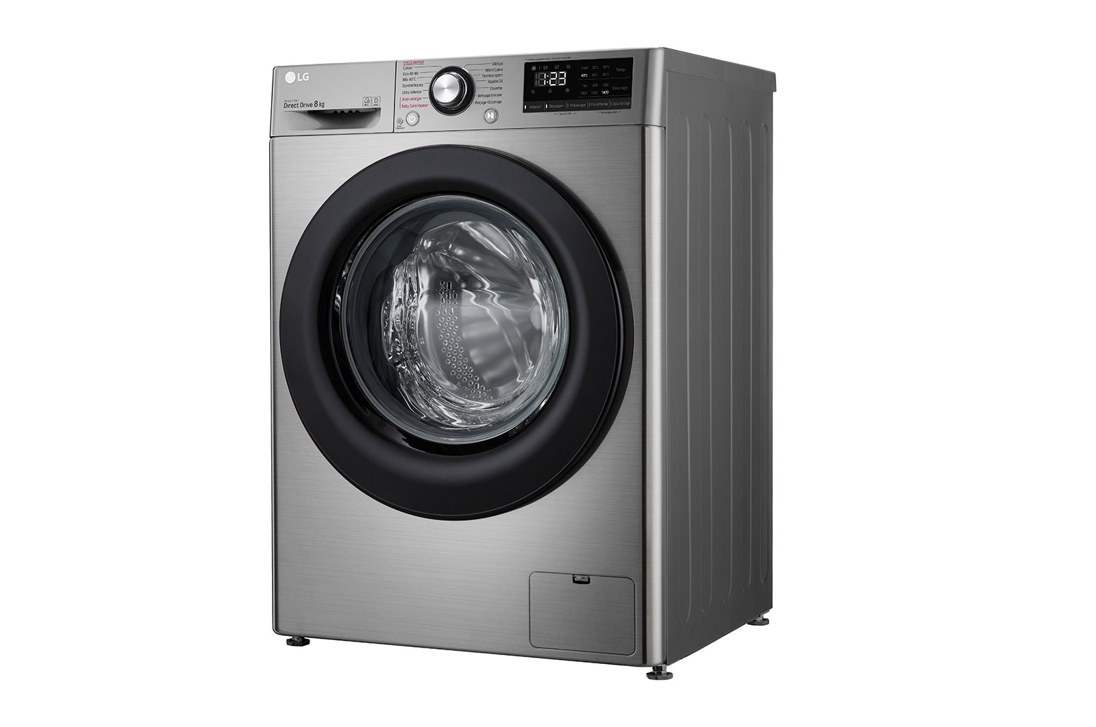 LG Lave-linge 8 kg - 68L | AI Direct Drive™ | Moteur Direct Drive™ garanti 10 ans, LG F84V35IXS