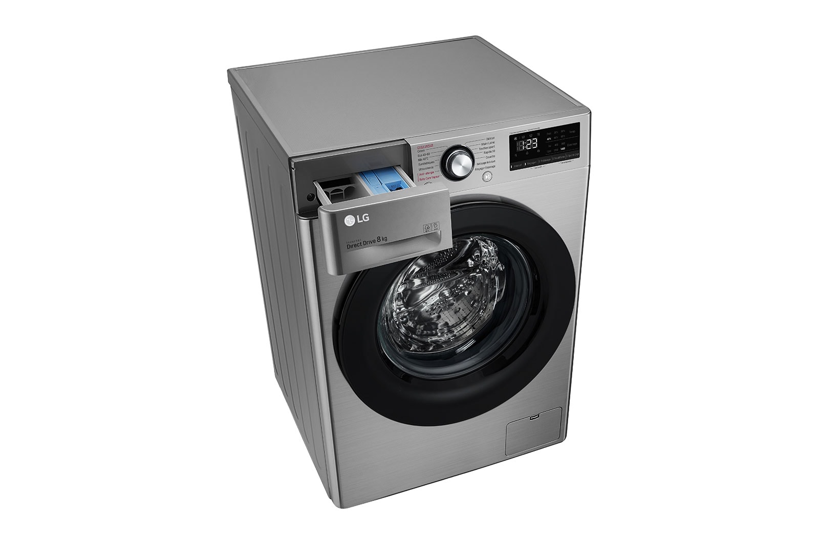 LG Lave-linge 8 kg - 68L | AI Direct Drive™ | Moteur Direct Drive™ garanti 10 ans, LG F84V35IXS
