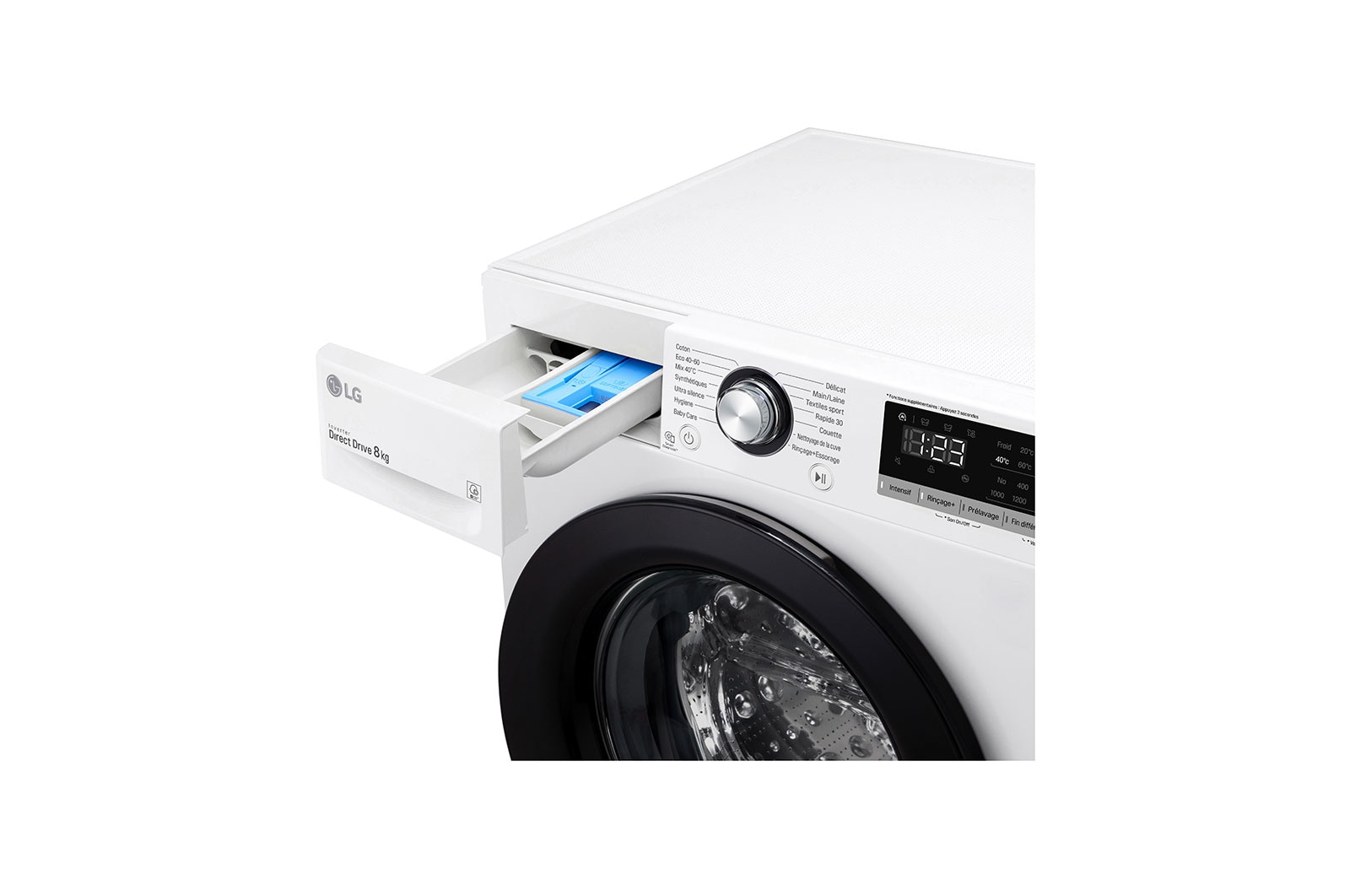 LG Lave-linge 8 kg - 68L | AI Direct Drive™ | Moteur Direct Drive™ garanti 10 ans , LG F84V35WH