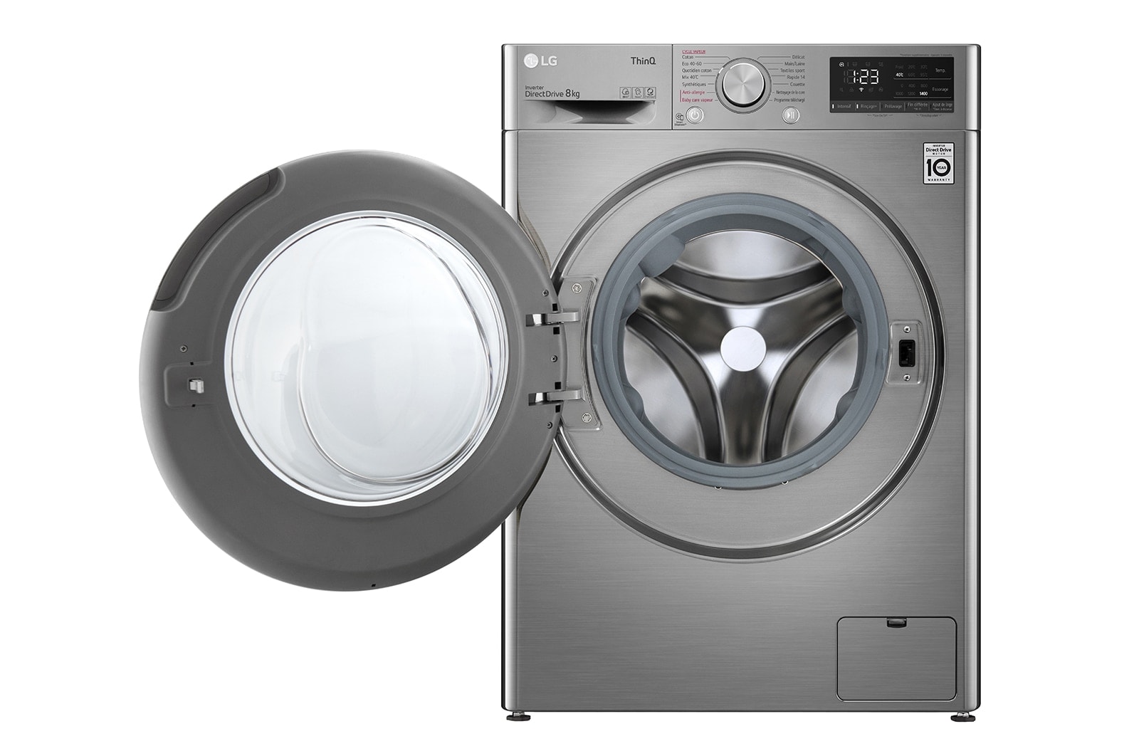 LG Lave-linge 8 kg - 68L | AI Direct Drive™ | Moteur Direct Drive™ garanti 10 ans, F84V42IXS