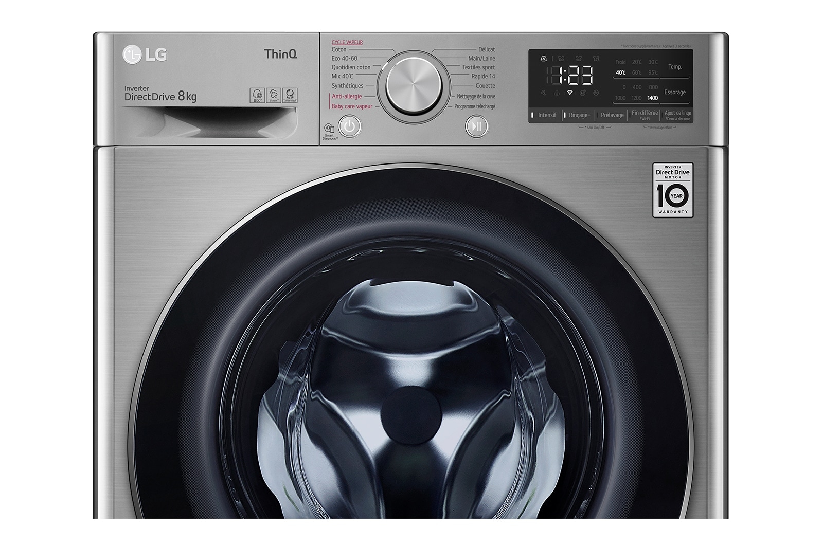 LG Lave-linge 8 kg - 68L | AI Direct Drive™ | Moteur Direct Drive™ garanti 10 ans, F84V42IXS