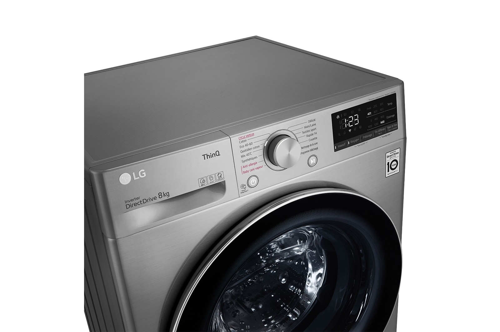 LG Lave-linge 8 kg - 68L | AI Direct Drive™ | Moteur Direct Drive™ garanti 10 ans, F84V42IXS