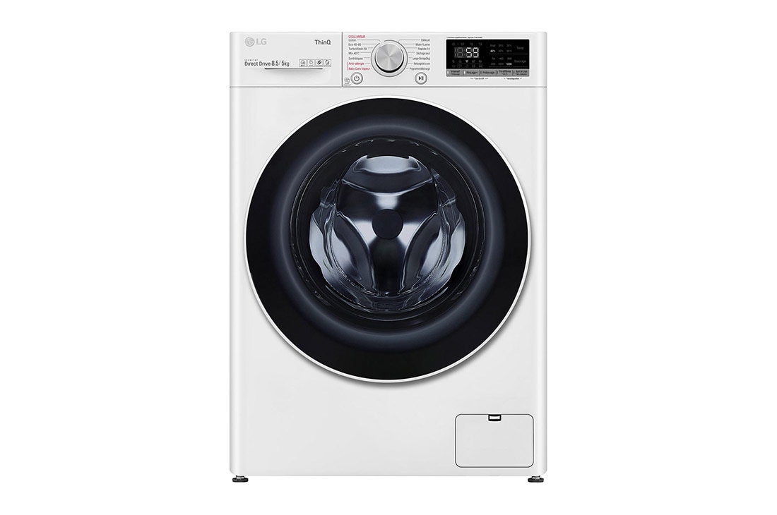 LG Lavante-séchante Slim 8,5/5 kg - 58L | AI Direct Drive™ | TurboWash™ I Moteur Direct Drive™ garanti 10 ans, LG F852SV50WRS