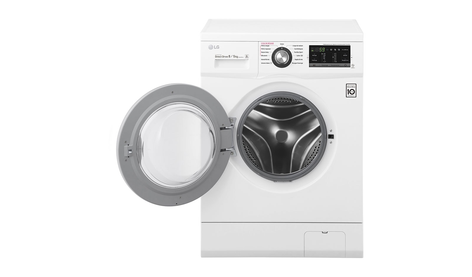 LG Lavante-séchante 8/5KG  |1400 tours | 6 Motion Direct Drive™ | A | Smart Diagnosis™ | Moteur Direct Drive™ – Garanti 10 ans , LG F854G63WR
