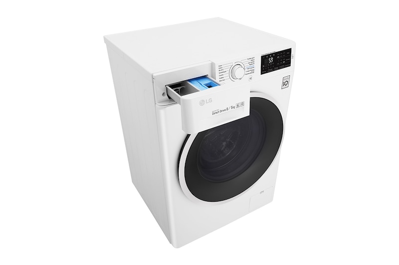 LG Lavante-séchante 8/5 KG | 6 Motion Direct Drive™ | Smart Diagnosis™ | Moteur Direct Drive™ garanti 10 ans , LG F854J60WR