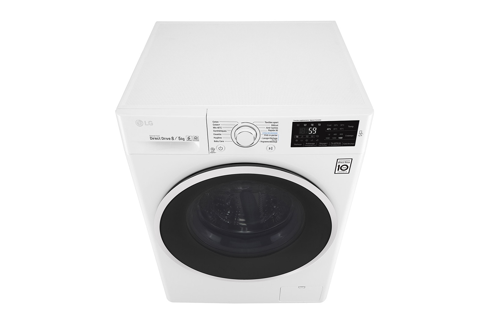 LG Lavante-séchante 8/5 KG | 6 Motion Direct Drive™ | Smart Diagnosis™ | Moteur Direct Drive™ garanti 10 ans , LG F854J60WR