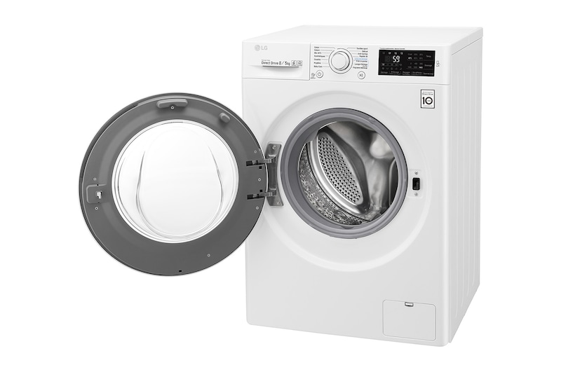 LG Lavante-séchante 8/5 KG | 6 Motion Direct Drive™ | Smart Diagnosis™ | Moteur Direct Drive™ garanti 10 ans , LG F854J60WR