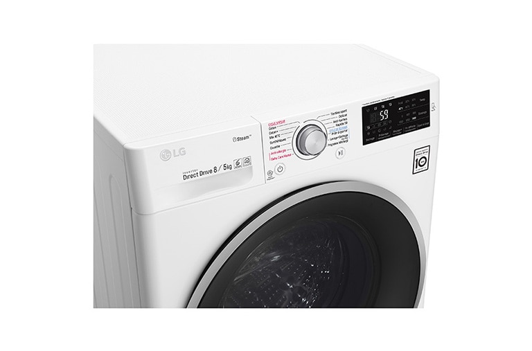 LG Lavante-séchante 8/5 KG | Steam™ | 6 Motion Direct Drive™ | Smart Diagnosis™ | Moteur Direct Drive™ garanti 10 ans , LG F854J61WRS