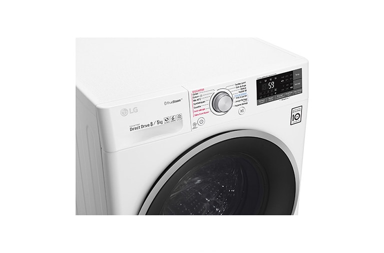 LG Lavante-séchante 8/5 KG | TrueSteam™ | EcoHybrid | 6 Motion Direct Drive™ | Wi-Fi | Smart Diagnosis™ | Moteur Direct Drive™ garanti 10 ans , LG F854J71WRH
