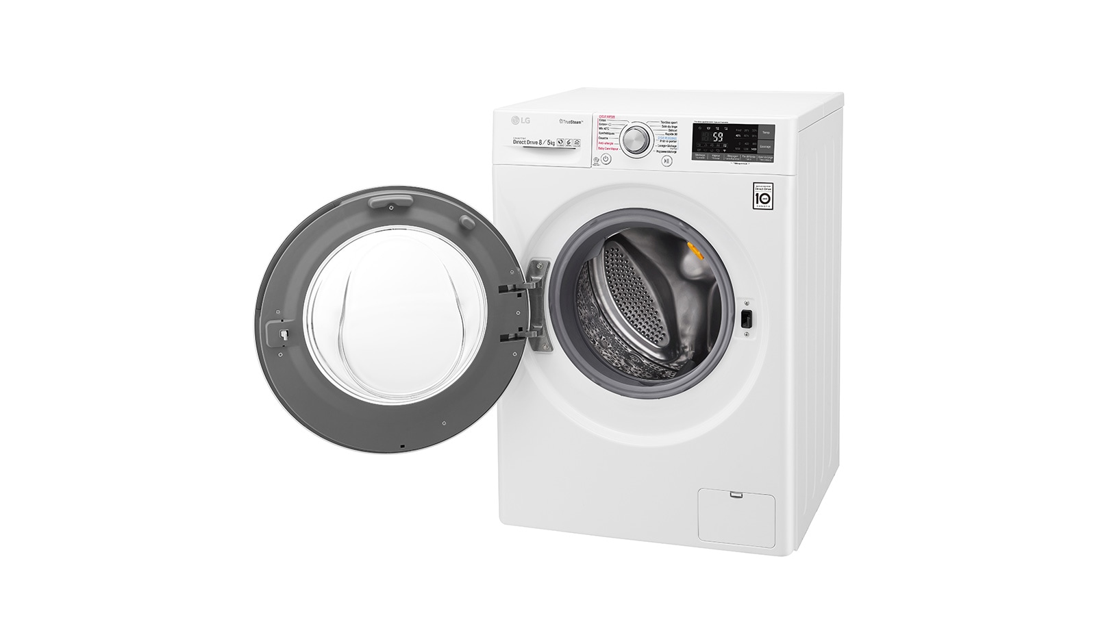 LG Lavante-séchante 8/5 KG | TrueSteam™ | EcoHybrid | 6 Motion Direct Drive™ | Wi-Fi | Smart Diagnosis™ | Moteur Direct Drive™ garanti 10 ans , LG F854J71WRH