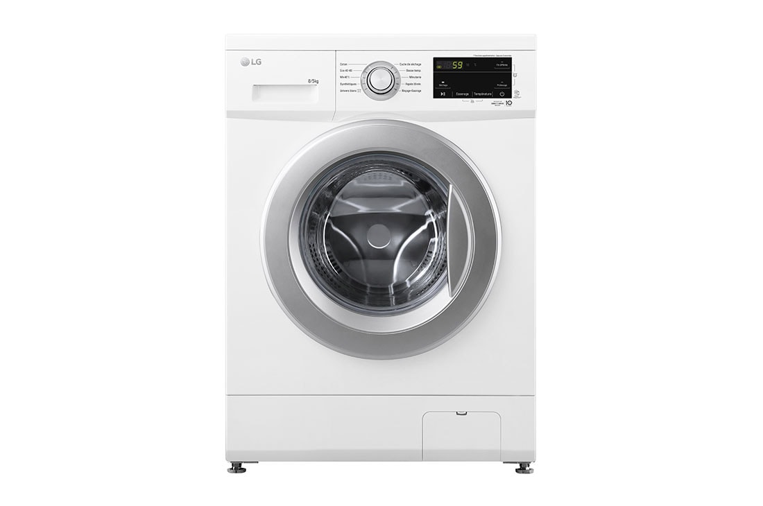 LG Lavante-séchante 8/5 kg - 58L | Smart Diagnosis™ | Moteur Direct Drive™ garanti 10 ans, LG F854M21WR