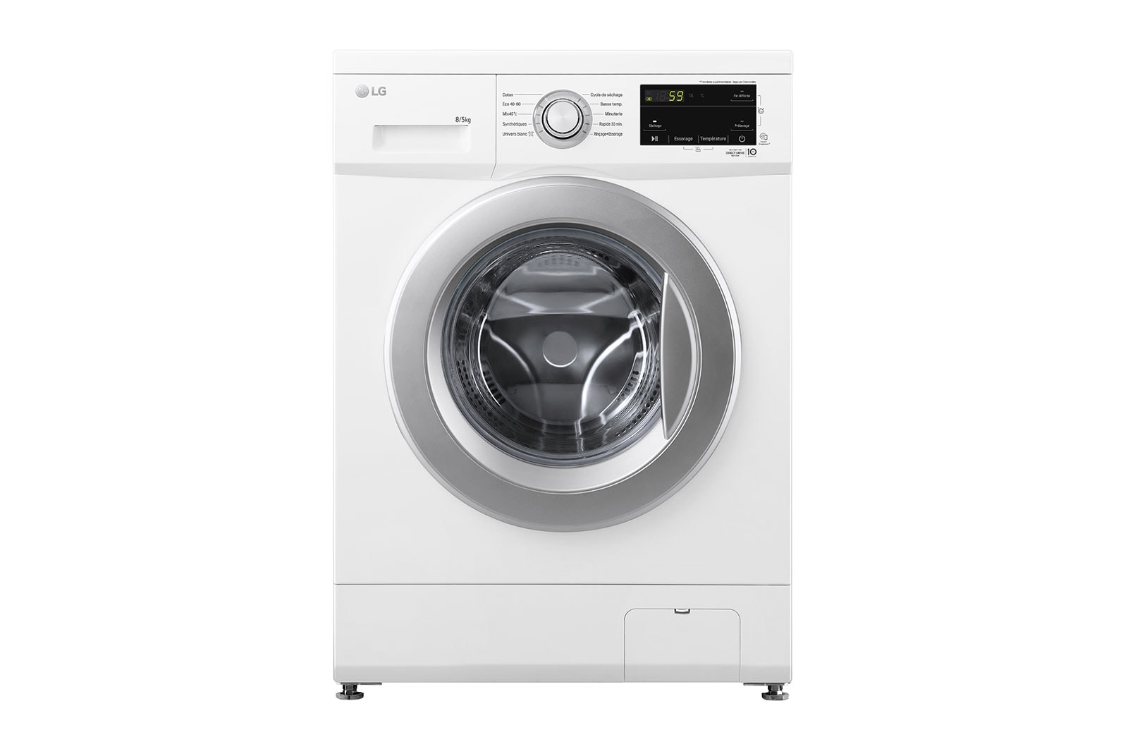 Lave-linge séchants 8kg 58L LG 1400tr/min 60cm E, F854M22WR : :  Gros électroménager