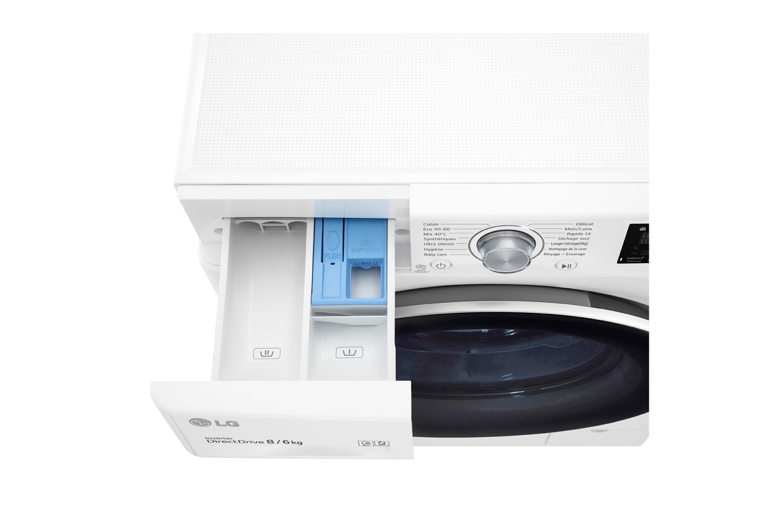 LG Lavante-séchante 8/6 kg - 68L | Moteur intelligent AI Direct Drive garanti 10 ans, LG F864V31WR