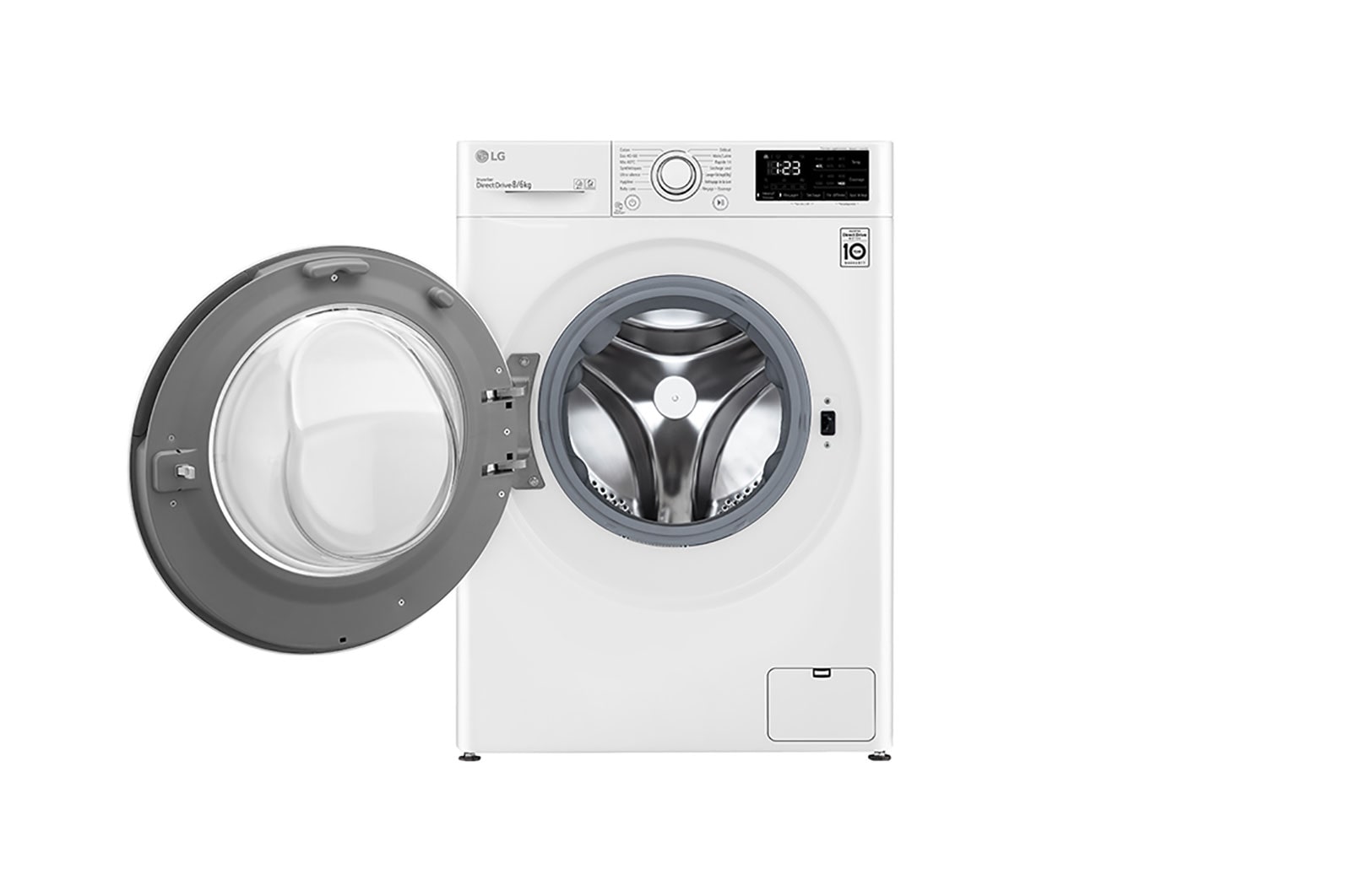 LG Lavante-séchante 8/6 kg - 68L | AI Direct Drive™ | Smart Diagnosis™ I Moteur Direct Drive™ garanti 10 ans, LG F864V36WR