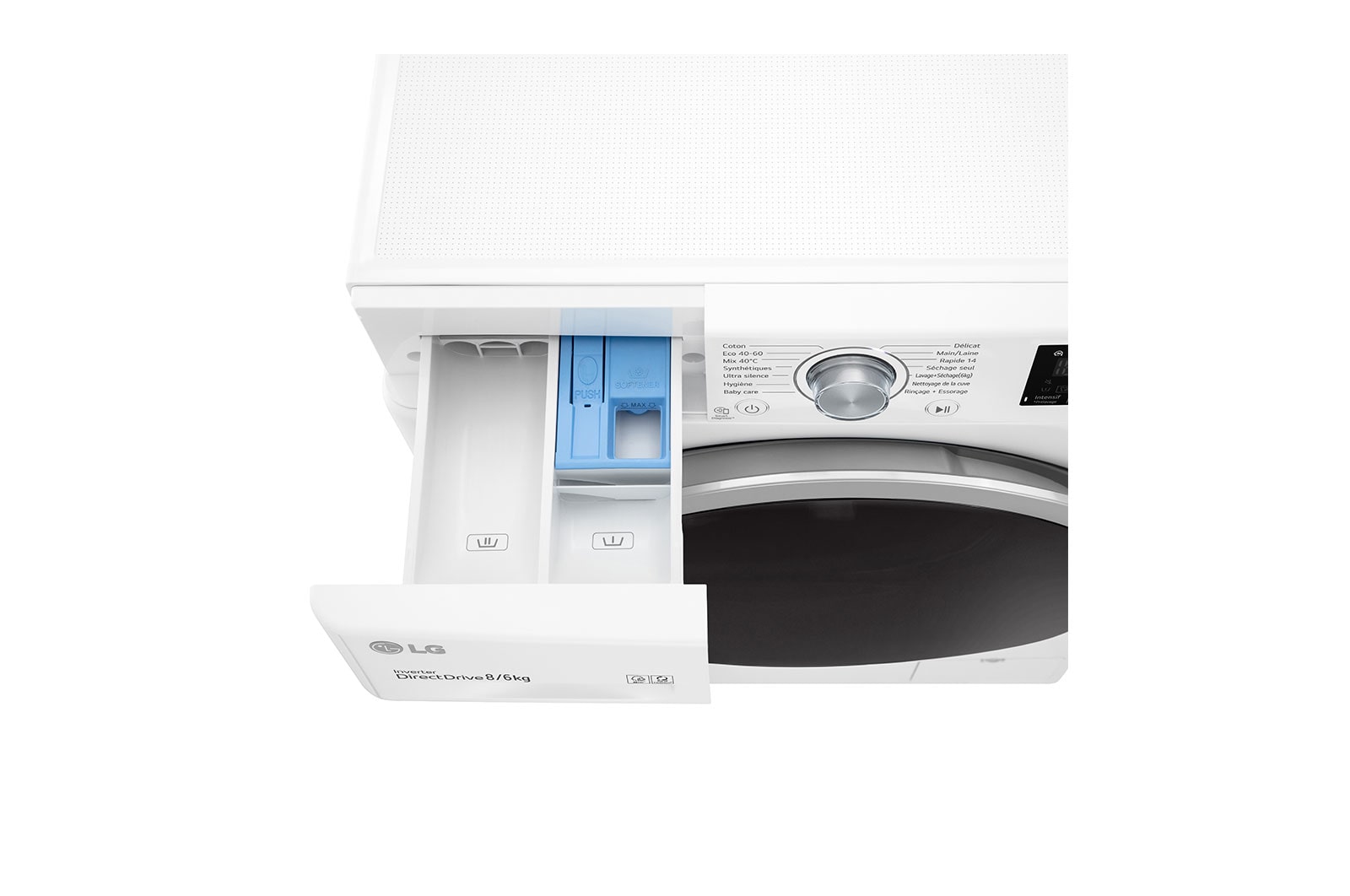 LG Lavante-séchante 8/6 kg - 68L | AI Direct Drive™ | Smart Diagnosis™ I Moteur Direct Drive™ garanti 10 ans, LG F864V37WR