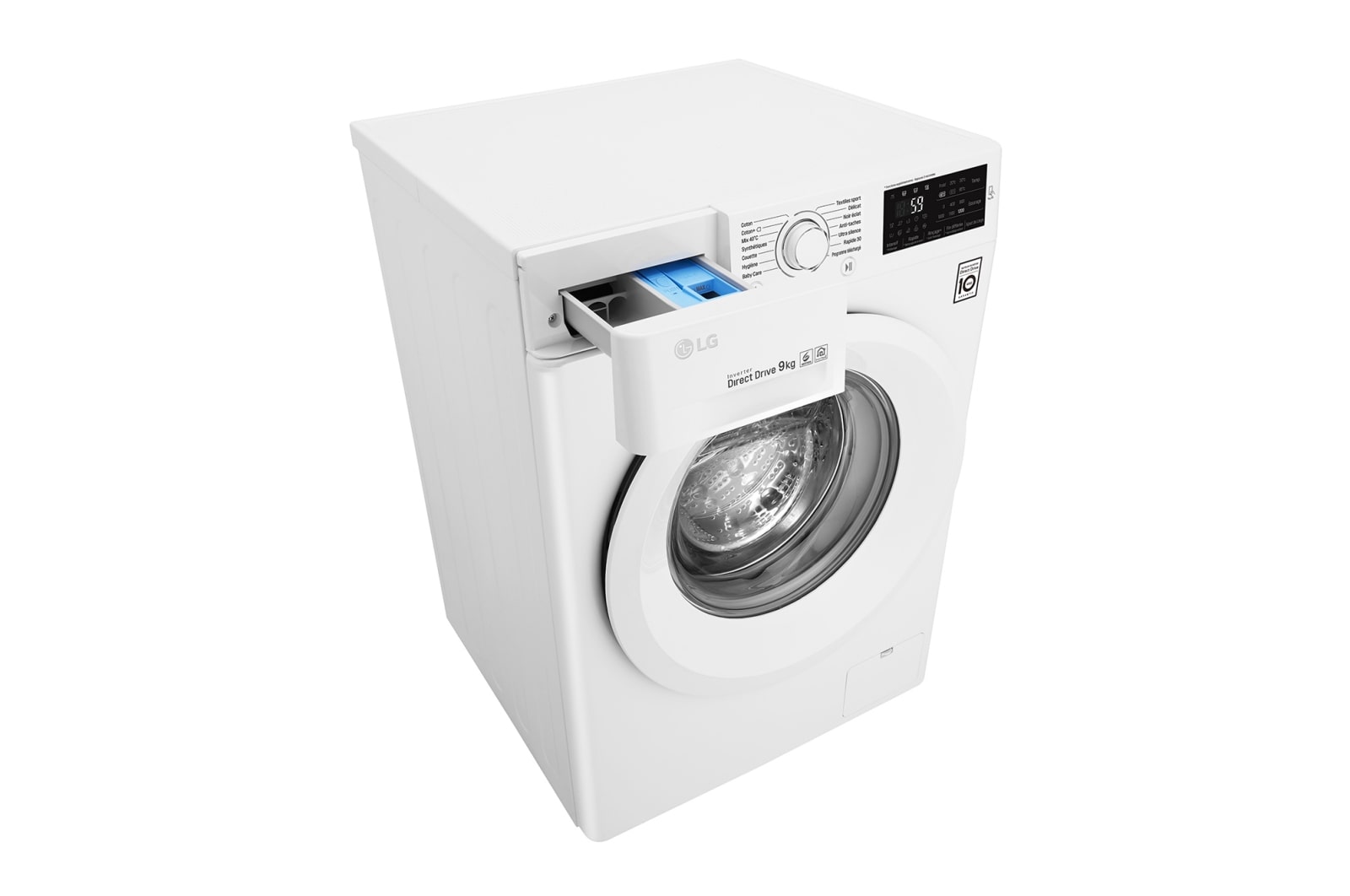 LG Lave-linge 9KG | 6 Motion Direct Drive™ | A+++(-20%) | Smart Diagnosis™ | Moteur Direct Drive™ garanti 10 ans, LG F92J53WH