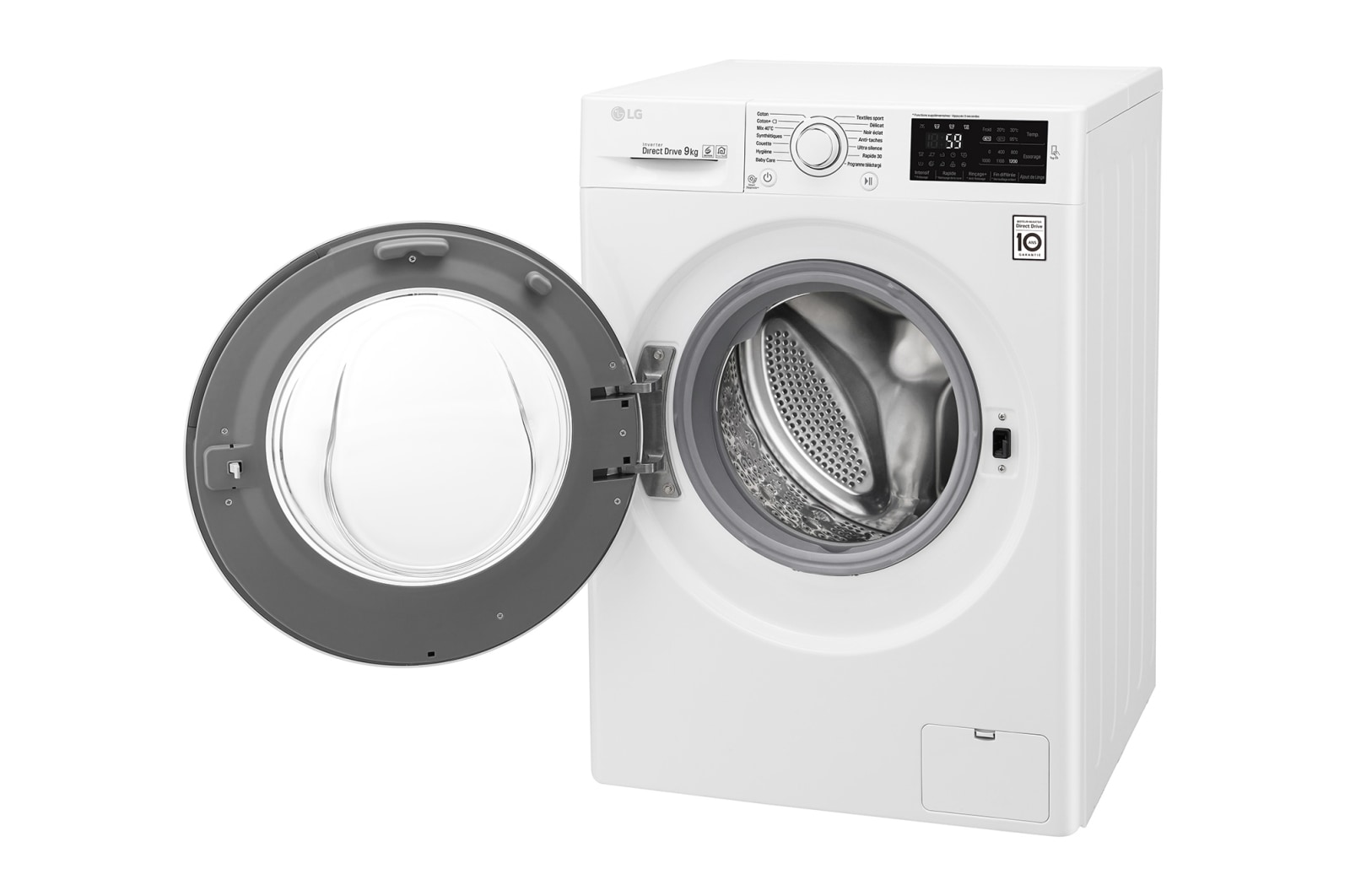 LG Lave-linge 9KG | 6 Motion Direct Drive™ | A+++(-20%) | Smart Diagnosis™ | Moteur Direct Drive™ garanti 10 ans, LG F92J53WH