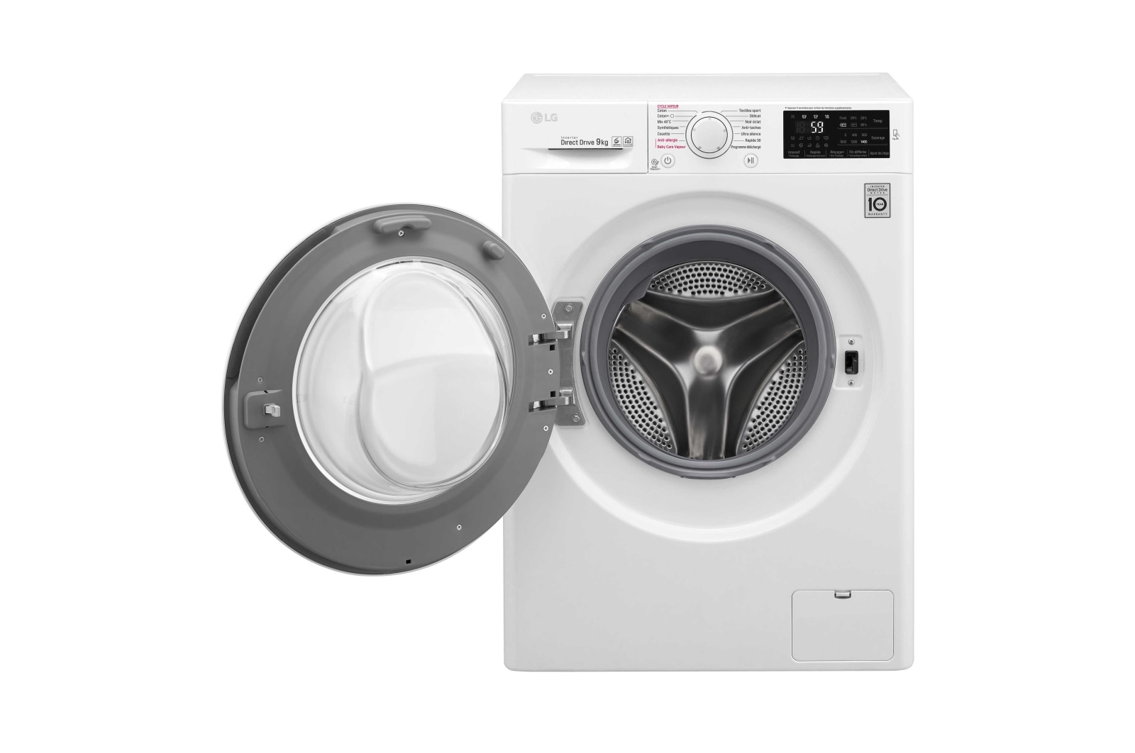 LG Lave-Linge 9KG | Steam™ | 6 Motion Direct Drive™ | A+++-20% | Smart Diagnosis™ | Moteur Direct Drive™ – Garanti 10 ans, LG F94J53WHS