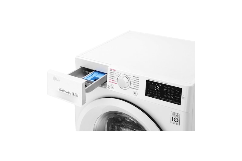 LG Lave-Linge 9KG | Steam™ | 6 Motion Direct Drive™ | A+++-20% | Smart Diagnosis™ | Moteur Direct Drive™ – Garanti 10 ans, LG F94J53WHS