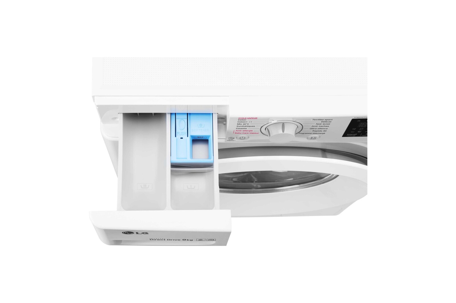 LG Lave-Linge 9KG | Steam™ | 6 Motion Direct Drive™ | A+++-20% | Smart Diagnosis™ | Moteur Direct Drive™ – Garanti 10 ans, LG F94J53WHS