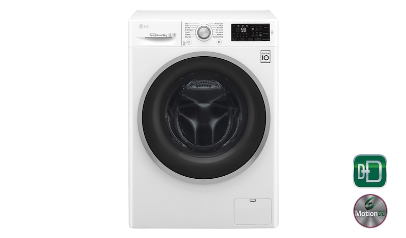 LG Lave-linge 9 KG | 6 Motion Direct Drive™ | A+++(-30%) | Smart Diagnosis™ | Moteur Direct Drive™ garanti 10 ans , LG F94J61WH