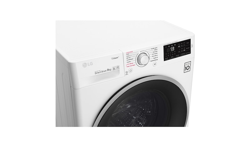 LG Lave-linge 9 KG | Steam™ | 6 Motion Direct Drive™ | A+++(-30%) | Smart Diagnosis™ | Moteur Direct Drive™ garanti 10 ans, LG F94J61WHS