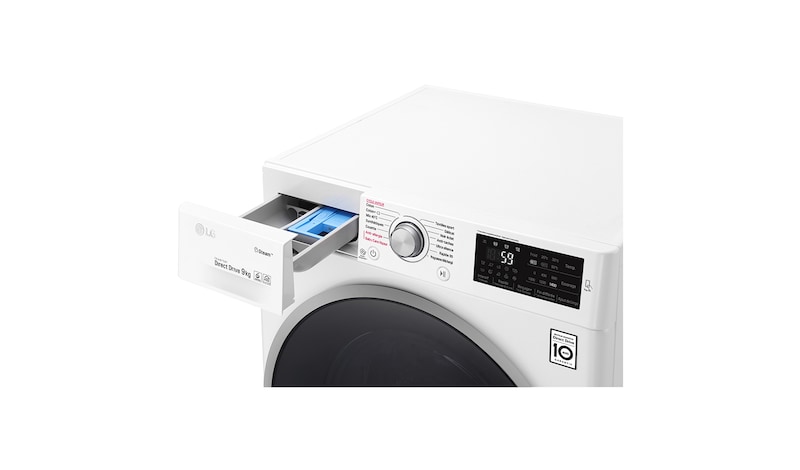 LG Lave-linge 9 KG | Steam™ | 6 Motion Direct Drive™ | A+++(-30%) | Smart Diagnosis™ | Moteur Direct Drive™ garanti 10 ans, LG F94J61WHS
