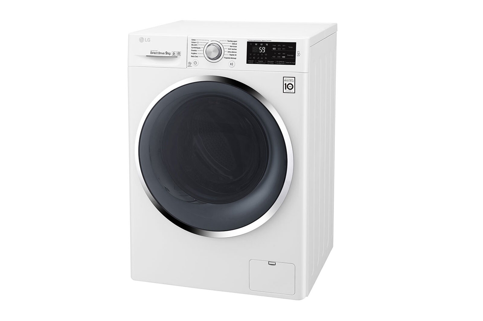 LG Lave-linge 9KG | 6 Motion Direct Drive™ | Moteur Direct Drive™ garanti 10 ans | A+++(-30%), LG F94J62WH
