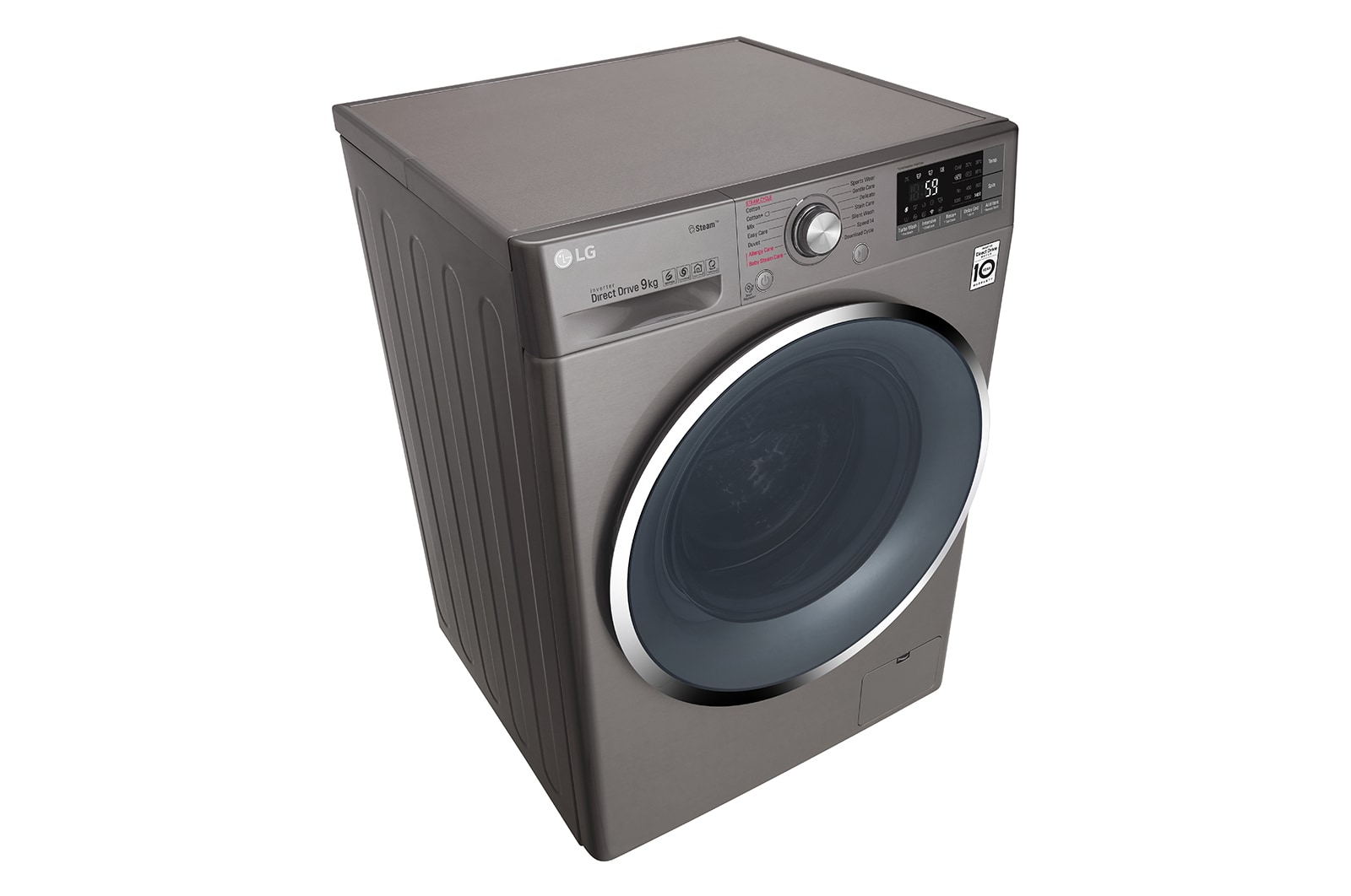 LG Lave-Linge 9KG | TurboWash™ | Steam   | Wi-Fi | 6 Motion Direct Drive™ | A+++-30% | Smart Diagnosis™ | Moteur Direct Drive™  garanti 10 ans | Compatible TWINWash™ Mini, LG F94J72STST