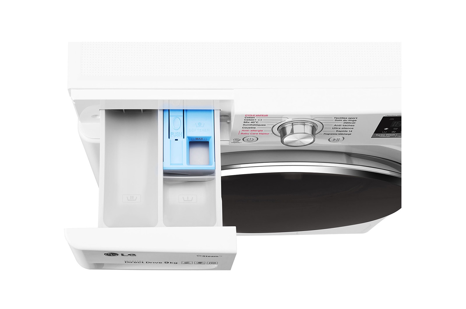 LG Lave-linge 9 KG | Steam™ | Wi-Fi | 6 Motion Direct Drive™ | A+++(-30%) | Smart Diagnosis™ | Moteur Direct Drive™ garanti 10 ans, LG F94J72WHS