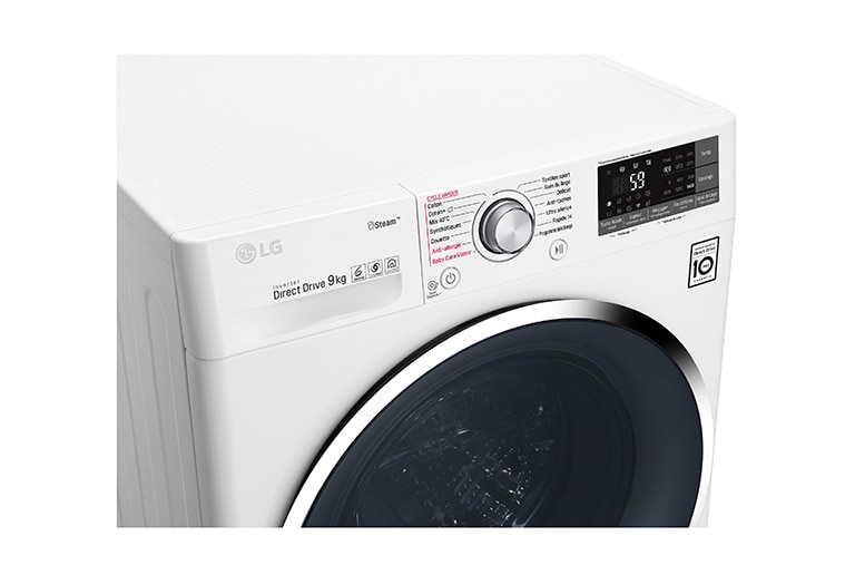 LG Lave-linge 9 KG | TrueSteam™ | Wi-Fi | 6 Motion Direct Drive™ | A+++(-30%) | Smart Diagnosis™ | Moteur Direct Drive™ garanti 10 ans, LG F94J82WHS