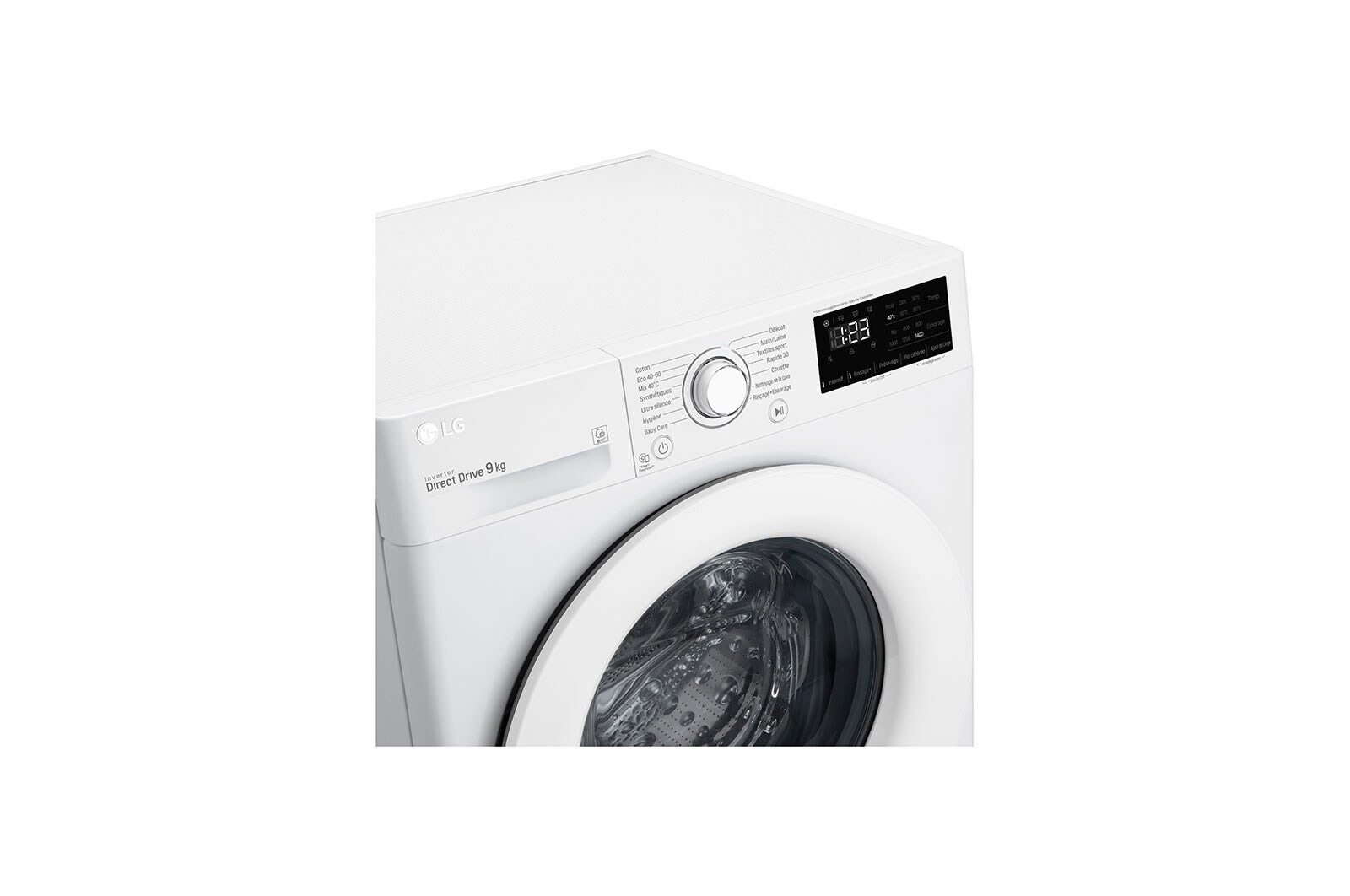 LG Lave-linge 9 kg - 59L | AI Direct Drive™ | Moteur Direct Drive™ garanti 10 ans | D, LG F94N23WH