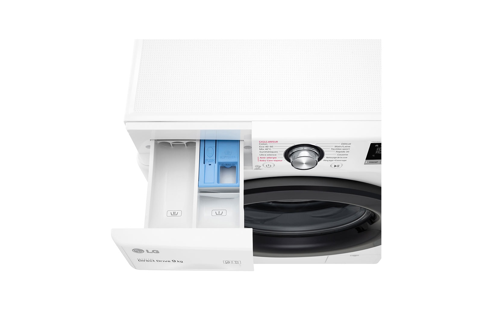 LG Lave-linge 9 KG - 59L | AI Direct Drive™ | Moteur Direct Drive™ garanti 10 ans |  6 Motion™ | Steam™ | 75/52dB | D, LG F94N25WHS