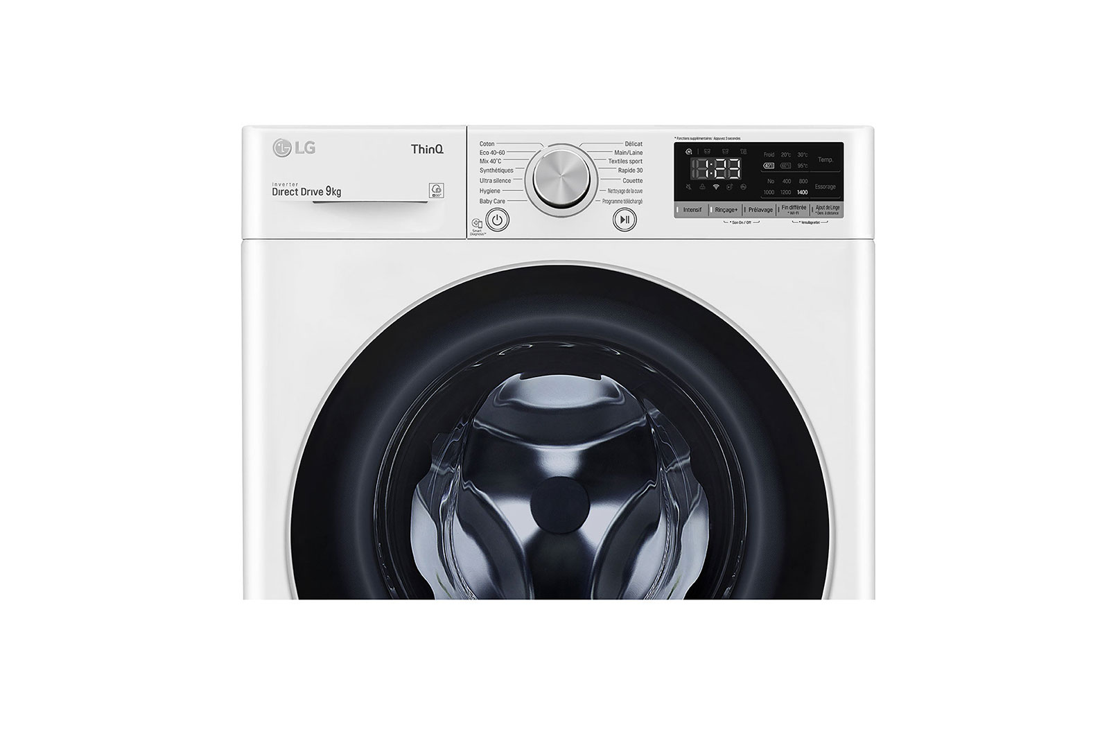 LG Lave-linge 9 KG - 59L | AI Direct Drive™ | Moteur Direct Drive™ garanti 10 ans |  6 Motion™ | Synchronisation via WIFI | 52/75dB | D, LG F94N41WH