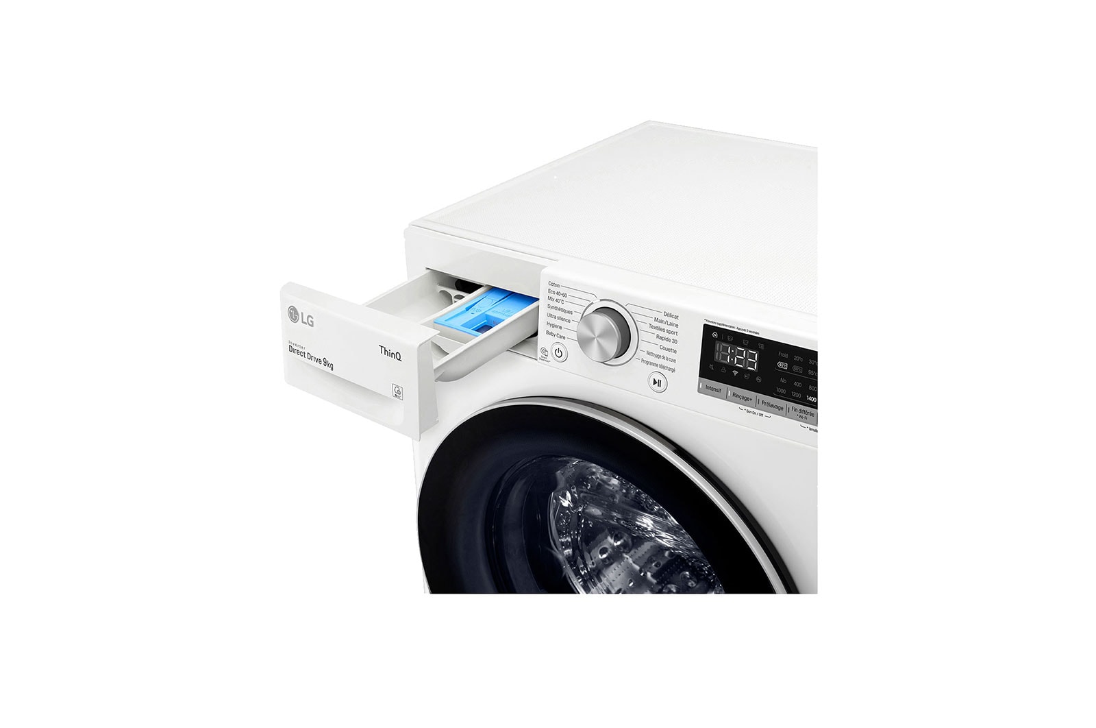 LG Lave-linge 9 KG - 59L | AI Direct Drive™ | Moteur Direct Drive™ garanti 10 ans |  6 Motion™ | Synchronisation via WIFI | 52/75dB | D, LG F94N41WH